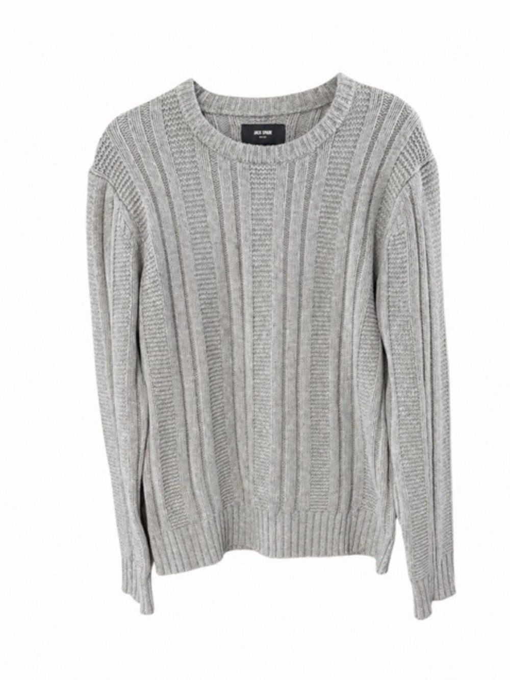 Jack Spade Lambs Wool Cable Knit Crewneck Sweater